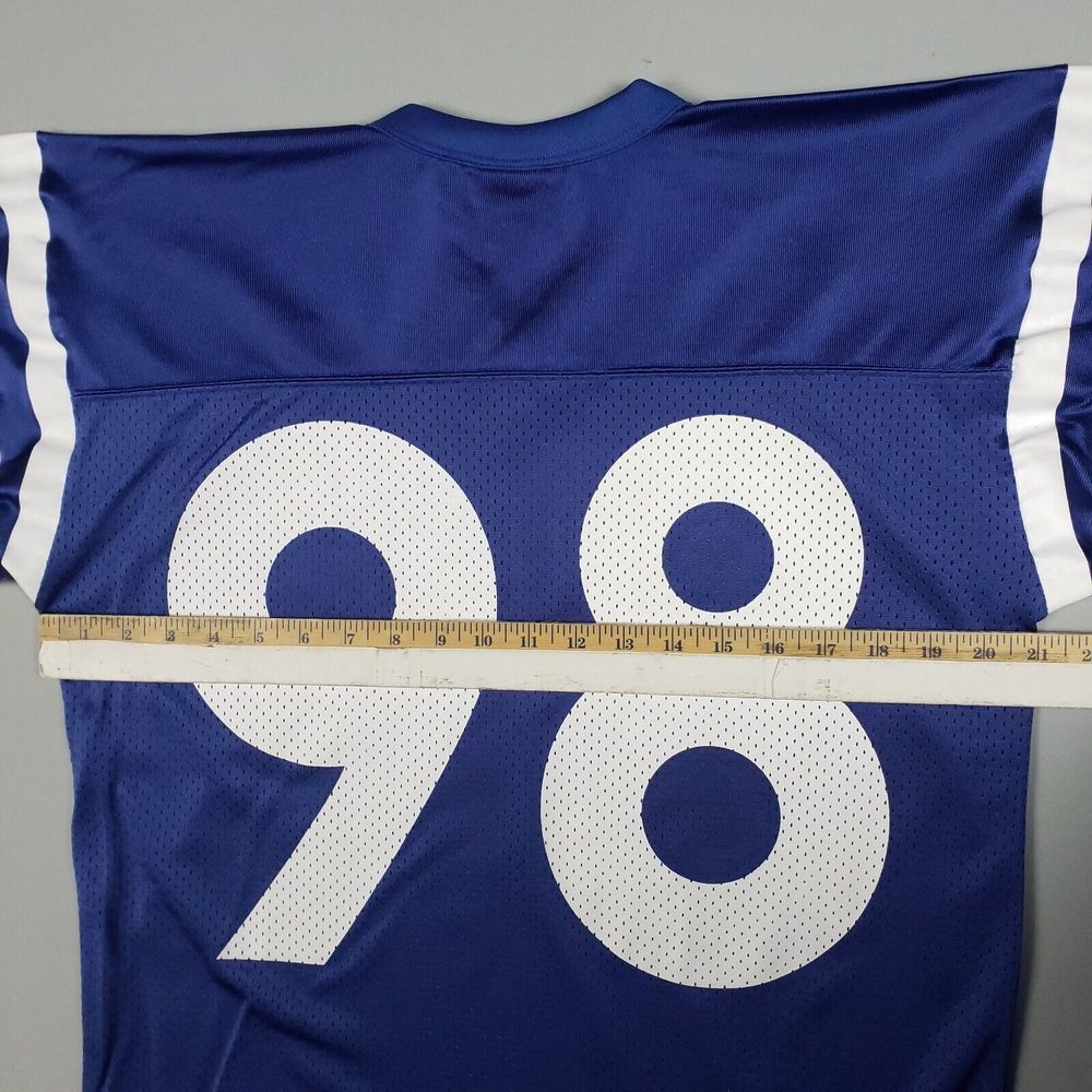 Vintage Nike Indianapolis Colts Jersey Men Size Small Blue Mathis #98 3/4 Sleeve - Picture 10 of 15